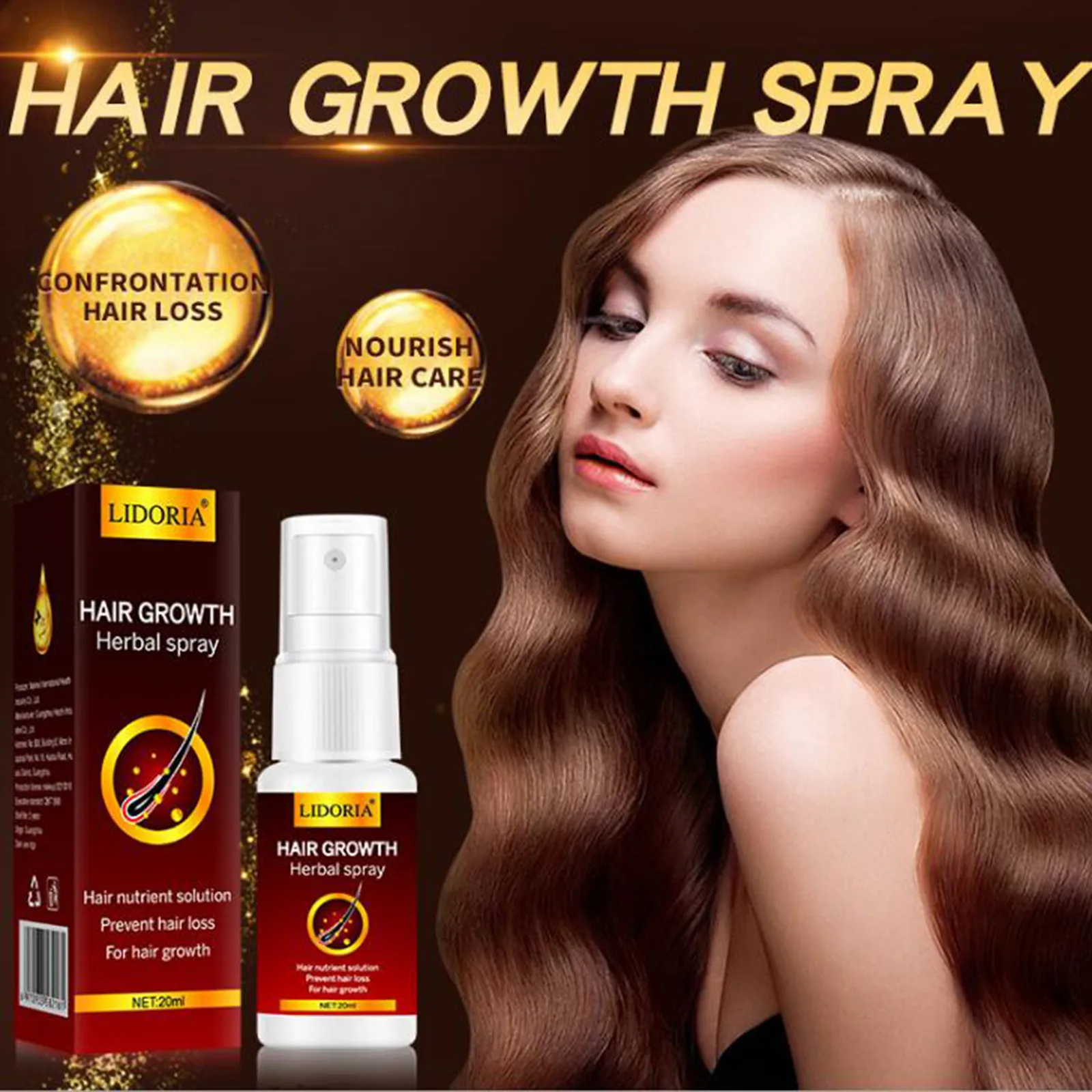 Lidoria Ginger Hair Spray Sprayed Hair Spray To Prevent Hair Loss 20ml