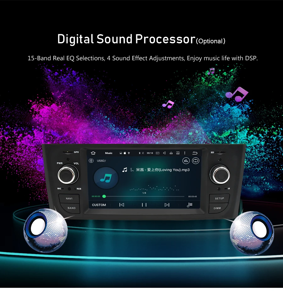 Best IPS Screen Android 9.0 Car Radio GPS Navigation Multimedia Stereo For Fiat Grande Punto Linea 2006-2012 DVD WIFI Bluetooth 10