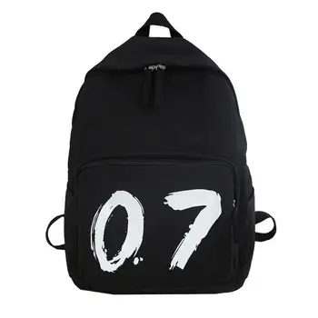 

Simple Printing Backpacks Waterproof Nylon Women Men Student School Bags