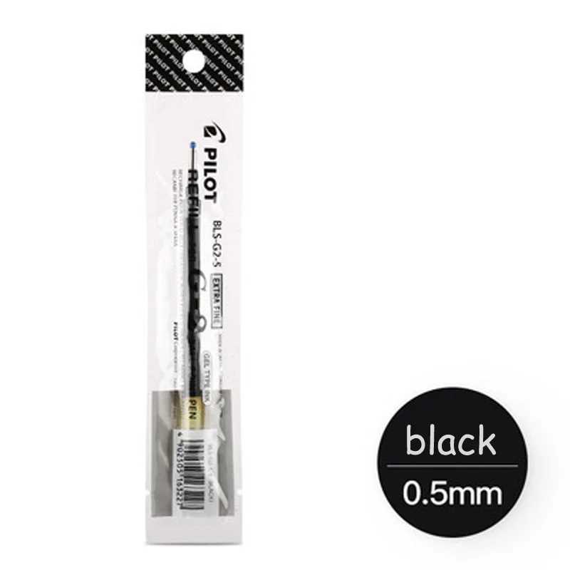 black 0.5mm Япония Polit 9/шт нейтральный стержень ручки BLS-G2-5/7(G-2 использования) 0,5/0,7 мм 4 цвета может быть прочным и большой емкости - Цвет: black 0.5mm