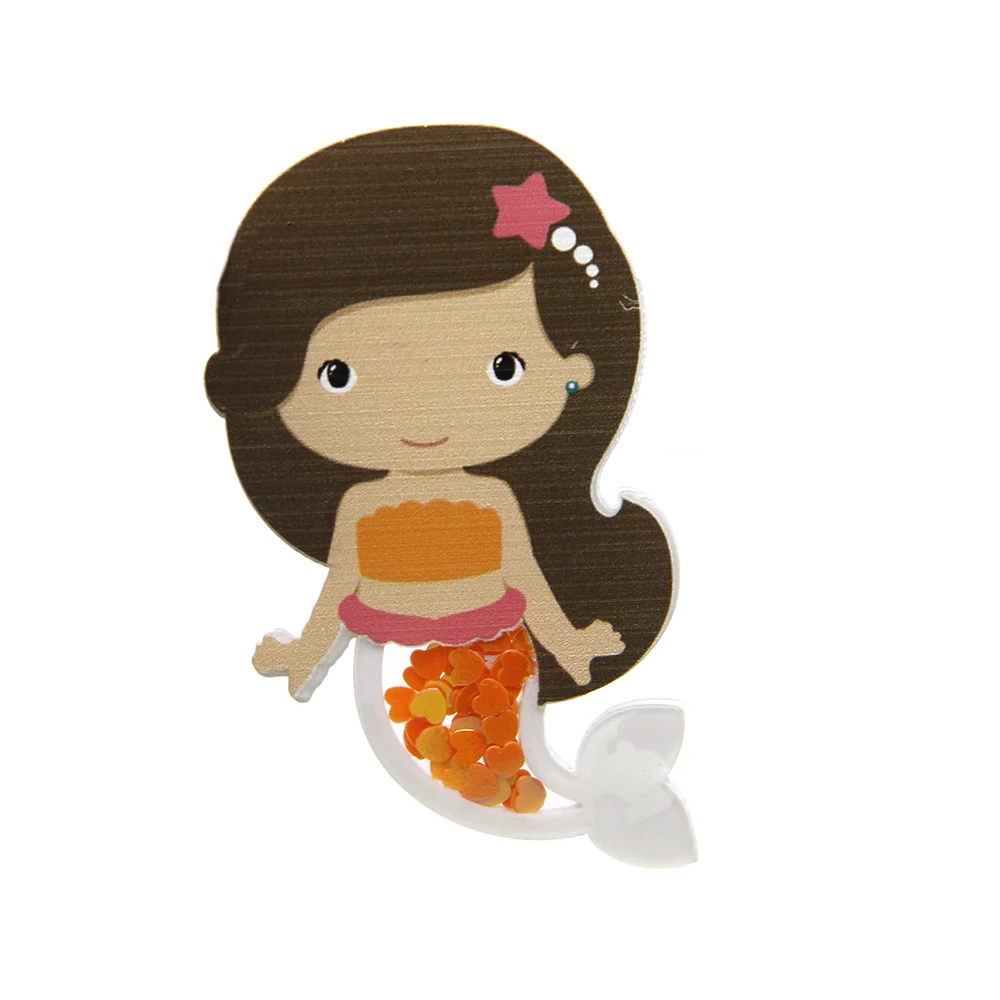 

New Cute Quicksand Animal Transparent Plastic Resin with Flowing Sequins DIY Make Hair Clip Accessories Craft,5Yc7853