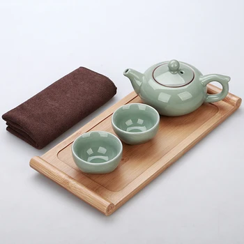 

Ceramic Portable Travel Tea Set Set for Two People Kung Fu Tea Set One Pot Two Cups Quick Cup Teapot Household Tea Pot Tea Cup