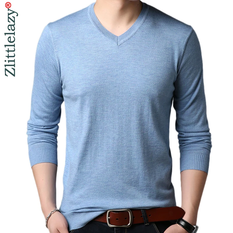 Mens Sweaters Pullover Jersey Knitted Thin Male Striped Fashions Casual New Solid 93051
