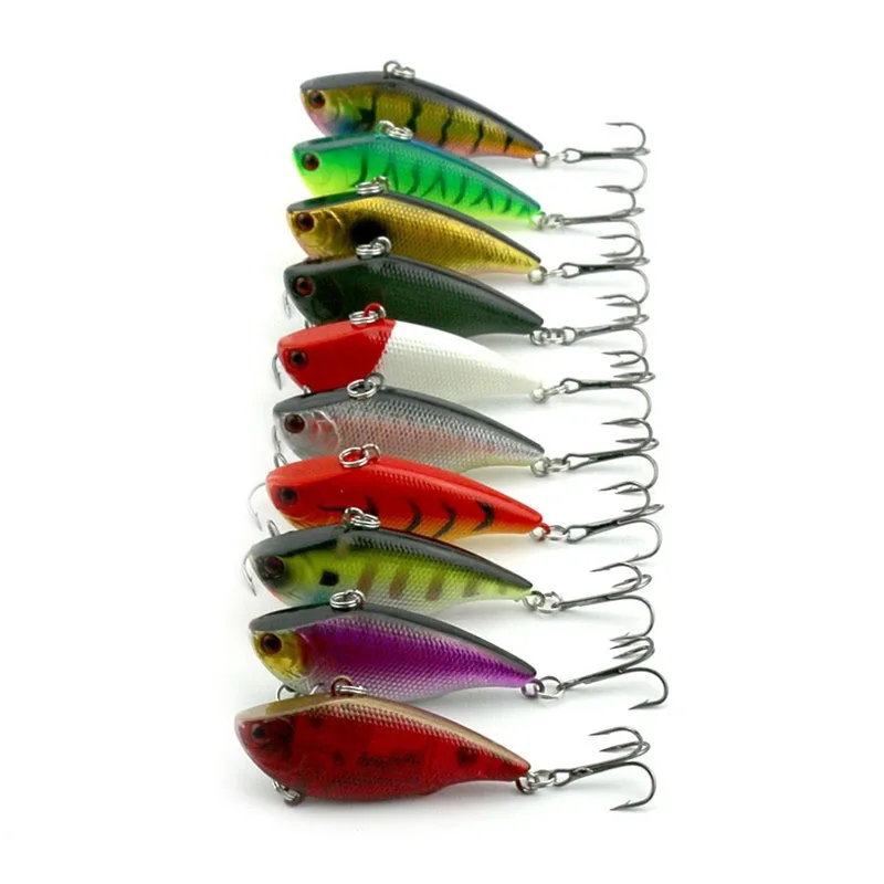 Горячие 10 шт. 3D глаза Дайвинг приманки для рыбалки приманка Lipless Swimbait Crankbait 10 г/6 см MVI-ing