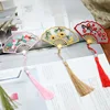 Bookmarks Cross stitch fan tassel diy Embroidery exquisite needle minder kit Threads knitting fabric Needlework Decor Jewelry ► Photo 3/6