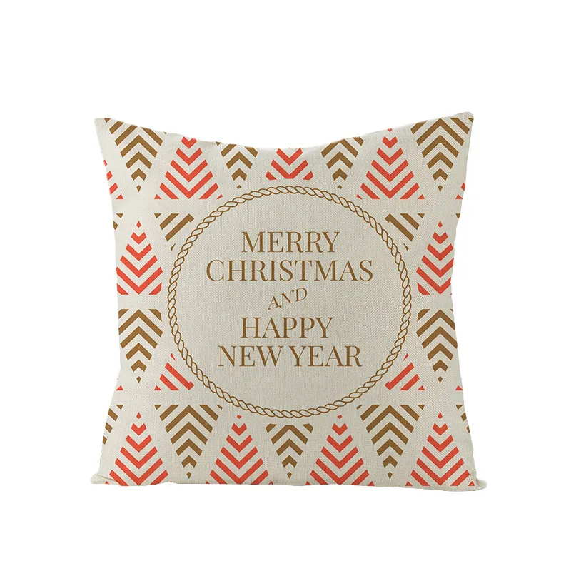 Рождественская наволочка для подушки Fuwatacchi, льняные наволочки, наволочки для дивана, украшение для домашнего дивана 45 см X 45 см, наволочка - Цвет: PC11376