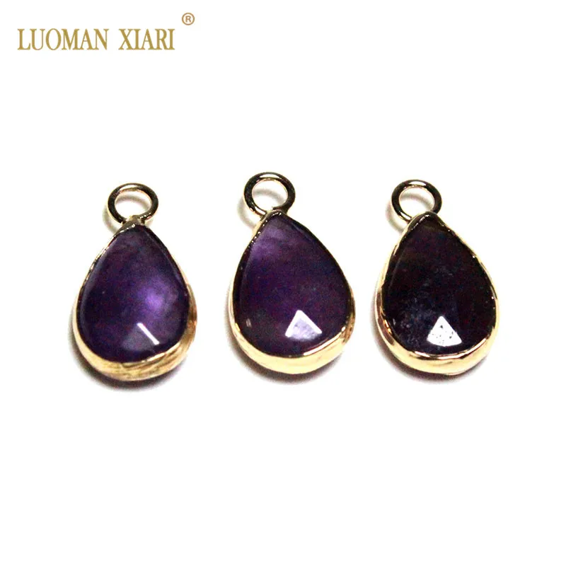 

Wholesale 5pcs Natural Pink Quartz Labradorite Opal Faceted Water Drop Stone Pendant For Jewelry Making DIY Necklace Bracelet