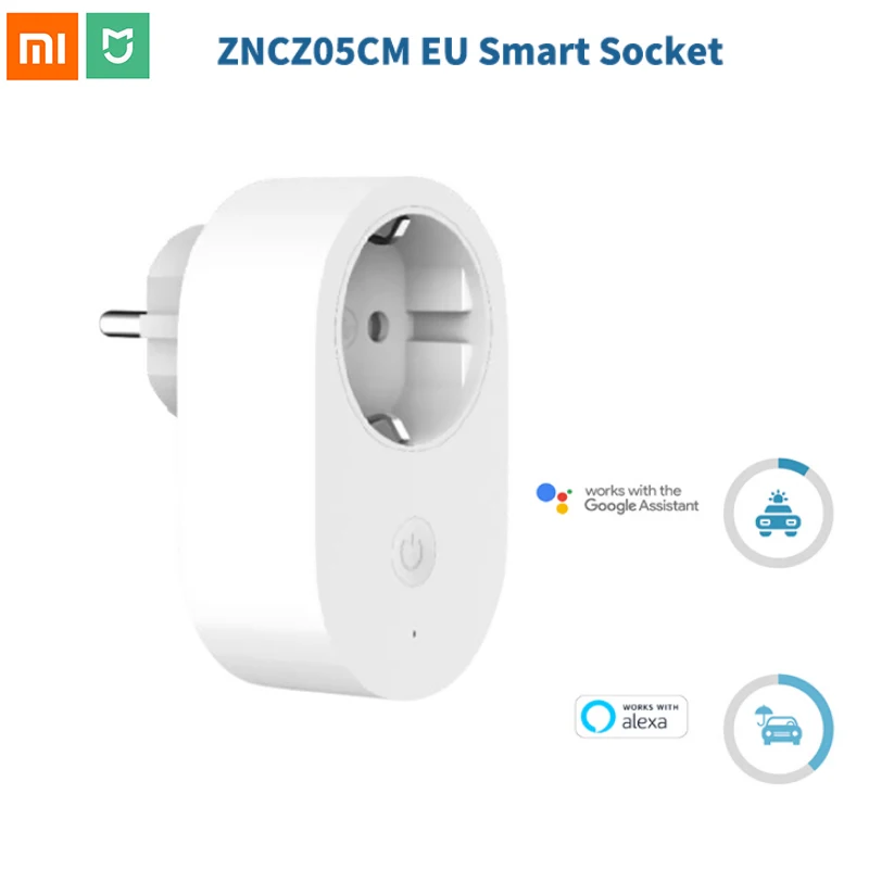 

Xiaomi Mijia EU Smart Socket Works With Google Assistant Alexa Remote Control Time Switch Intelligent Memory Power-Saving