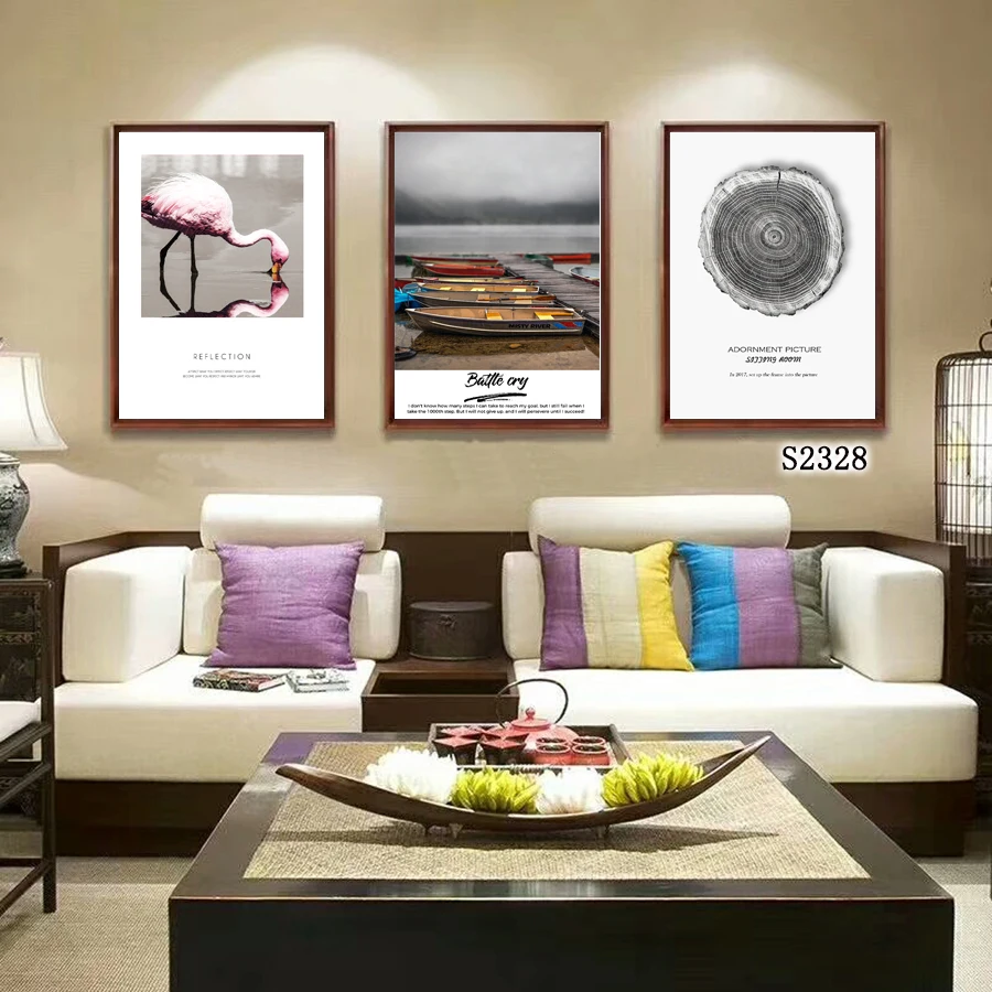 

Small Boat Bird Sea Modern Style Wall Art Oil Painting Nordic Wall Decoration Poster Printing Chaoyang Wall Poster Bedroom