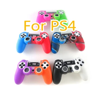 

10pcs Silicone Cover Skin for Dualshock 4 PS4 Pro Slim Controller Case and Thumb Grips Caps for PlayStation 4 Game Accessories