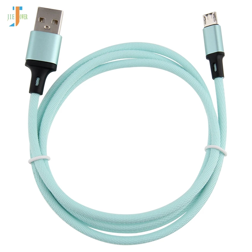 100 шт/партия Micro USB кабель для зарядного устройства 1 м Прямой Чистый Цвет Плетеный тканевый кабель для зарядного устройства для Iphone 8 7 htc 10 huawei Mate7 sony