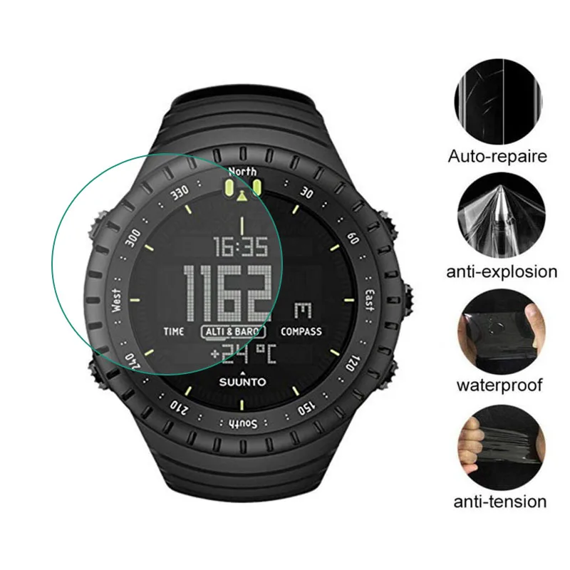 3 шт ТПУ мягкая прозрачная защитная пленка для Suunto Core Watch gps Sport All Black Smartwatch