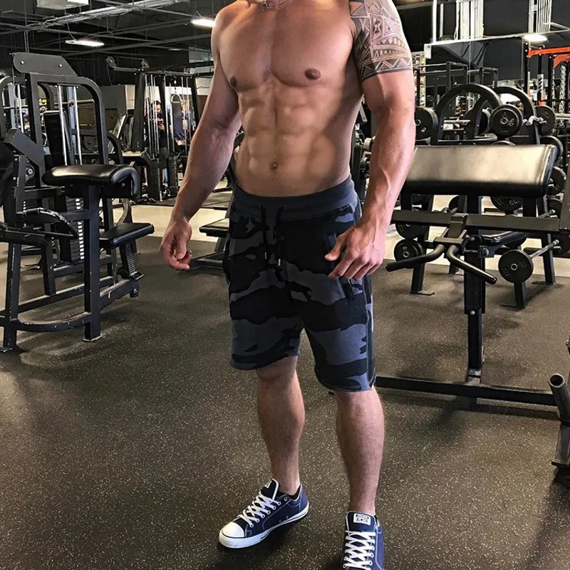 Новые модные мужские спортивные пляжные шорты, брюки, хлопковые спортивные брюки, шорты для фитнеса, повседневные спортивные шорты