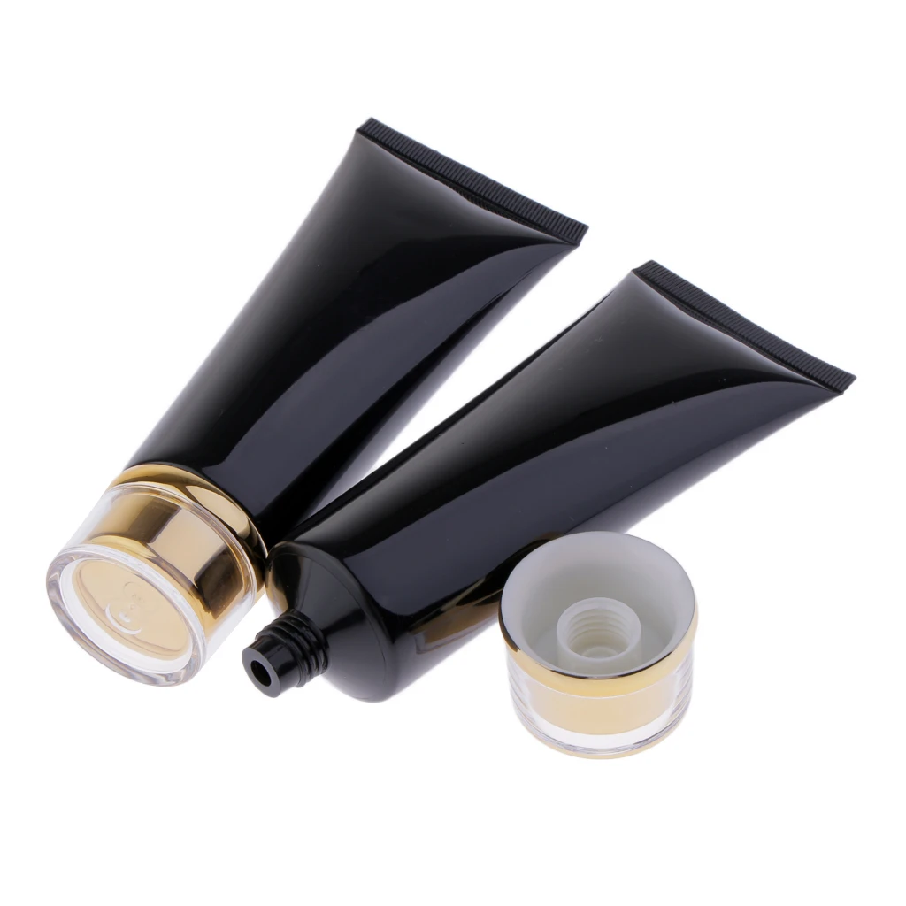 2Pcs 100ml Empty Tubes for Sunscreen Cream Cosmetic Containers Refillable