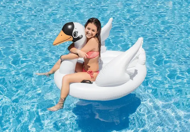 Intex Swan Ride On float Summer Toys for Children and gift inflatable theme party fun swimming gear toys water splash 1