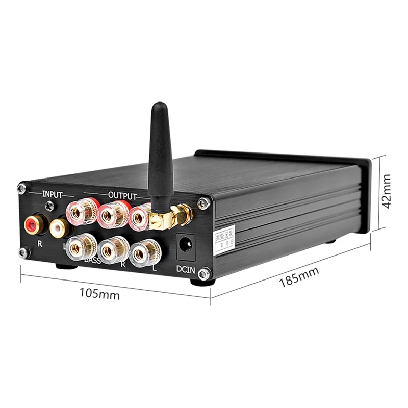 Tpa3116 сабвуферный усилитель 2,1 Hifi Bluetooth 5,0 Цифровые усилители мощности 50 Вт x 2+ 100 Вт для динамика домашнего кинотеатра(Silv