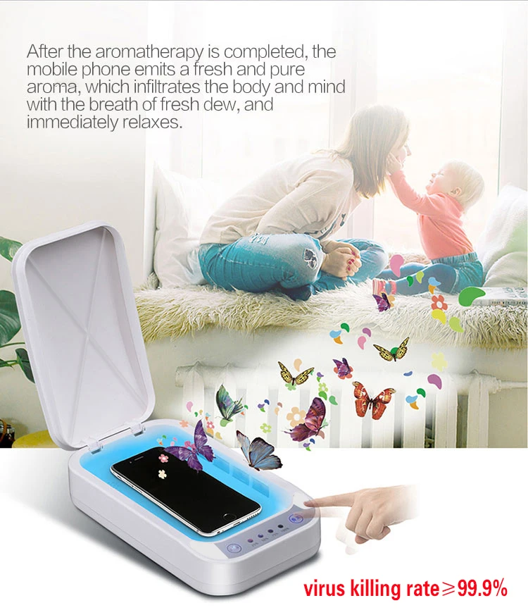 UV Phone Sterilizer Box Sterilizer Cellphone Sanitizer Disinfection Box with USB Cable Dual UV Lights UV Phone Sterilizer Box Sterilizer Cellphone Sanitizer Disinfection Box with USB Cable Dual UV Lights