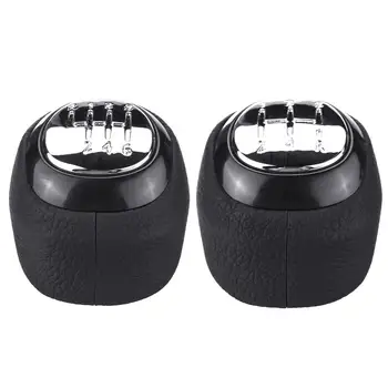 

5 6 Speed Gear Shift Knob Leather For SAAB 9-3 2003-2012 Replacement Gear Shift Knob Head Stick Gloss 55566206 55353898