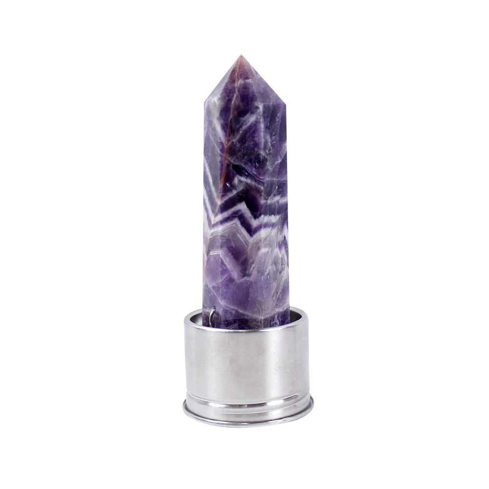 dream amethyst Натуральный кристалл Колонка энергия здоровый стакан для воды стеклянная бутылка для воды эликсир Кристалл обелиск палочка Исцеление натуральный драгоценный камень кварц - Цвет: dream amethyst