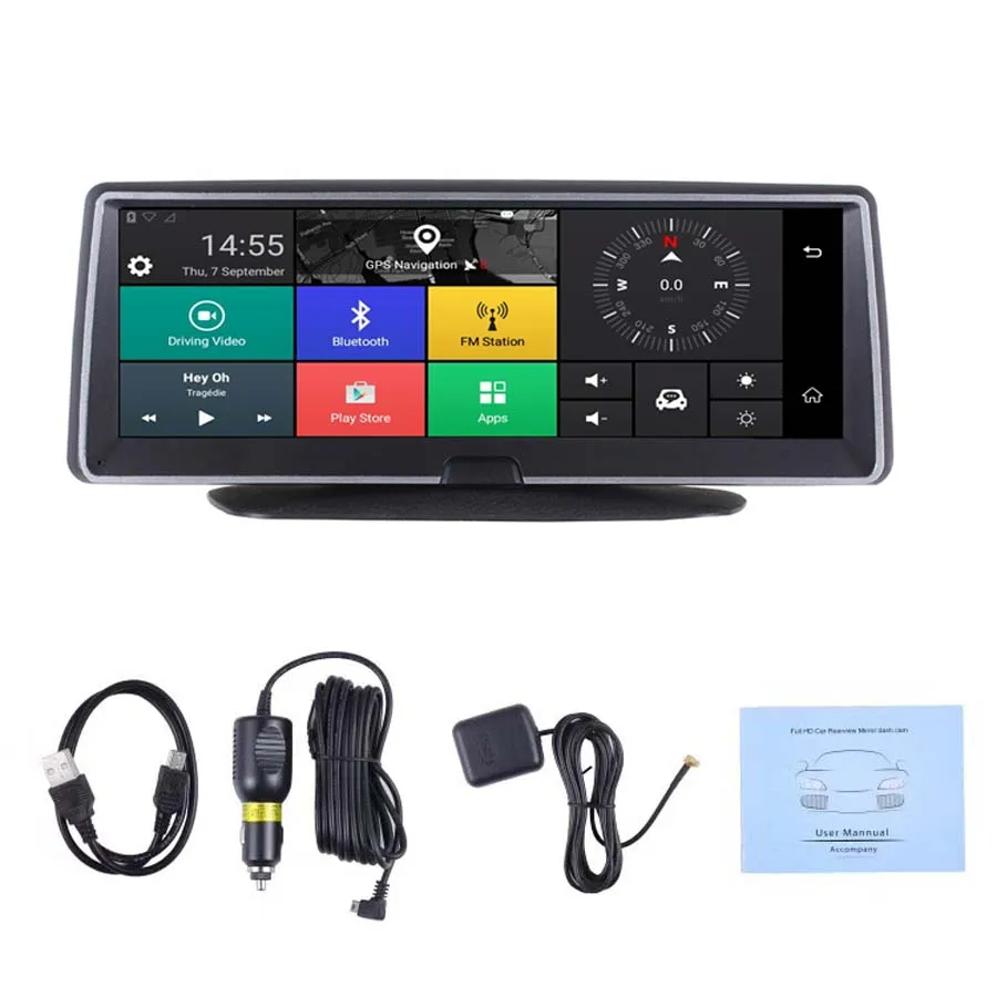 Maiyue star 8 дюймов ADAS 4G Android автомобильный видеорегистратор DVR gps навигация 1080P двойной объектив WiFi ночное видение автомобильный видеорегистратор