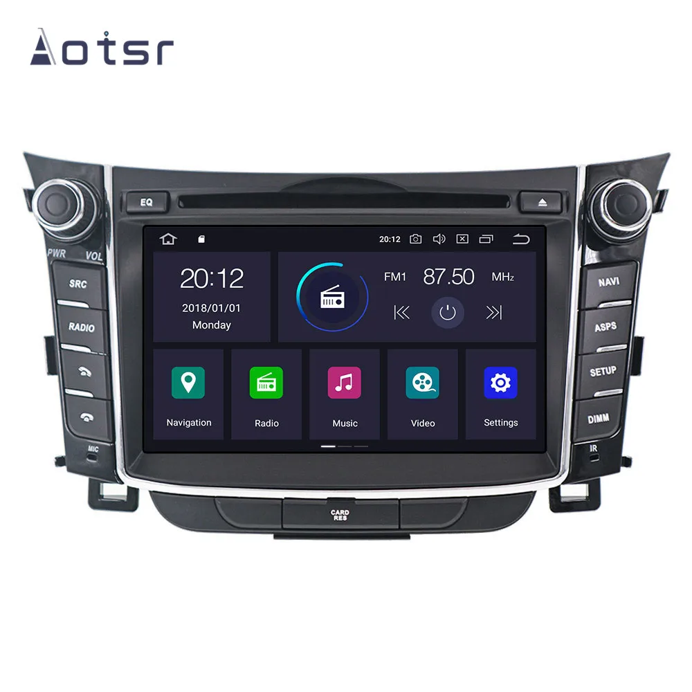Excellent DSP Android 9 Car GPS Navigation DVD Player For Elantra GT 2012 2013-2016 Auto Stereo Radio Multimedia player Head Unit recorder 7