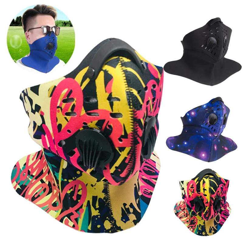 

Men/Women Activated Carbon Dust-proof Cycling Face Mask Anti-Pollution Bicycle Bike Outdoor Training mask face shield
