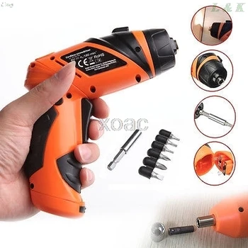 

6V Portable Screwdriver Electric Drill Battery Operated Cordless Wireless +Screw M13 dropship L29K