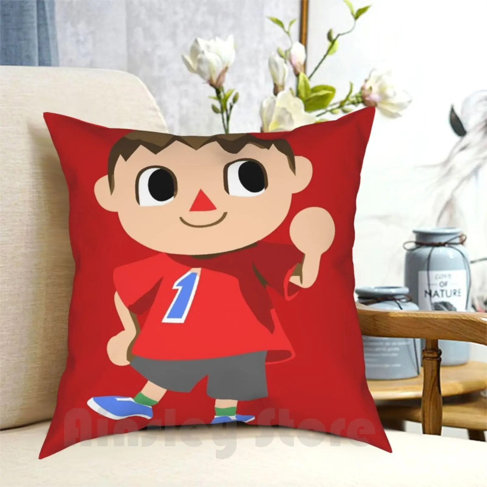 Friendly Villager Is Friendly Federa Stampata Cuscino Da Tiro Morbido Per La Casa Animale Villager Super Smash Bros 3Ds Wii U