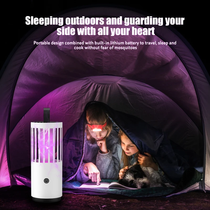 USB Rechargeable Mosquito Zapper Portable UV Mosquito Light Killer Lamp LED Bug Zapper Electric Swatter Trap Anti Lamps