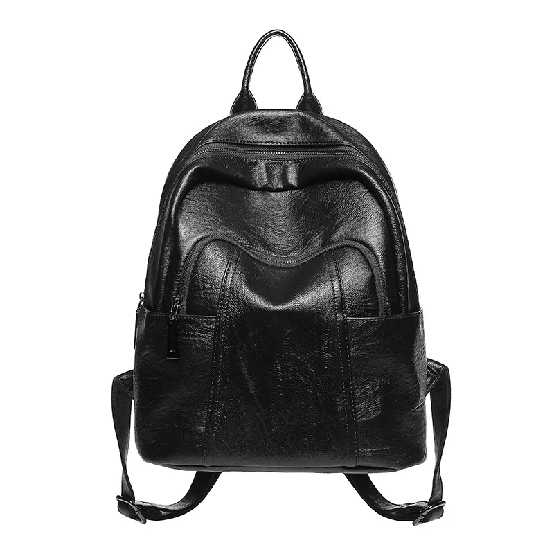 

Vintage Leather Backpacks Female Travel Shoulder Bag Mochilas Women Backpack Large Capacity Rucksacks For Girls Dayback C1141