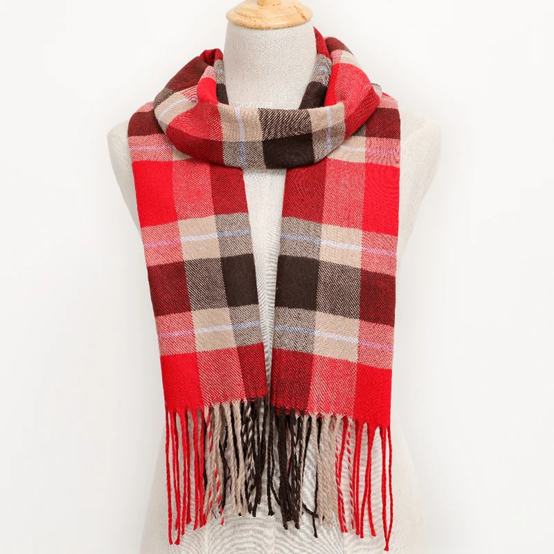 Cashmere Scarf Men Women 180*35cm