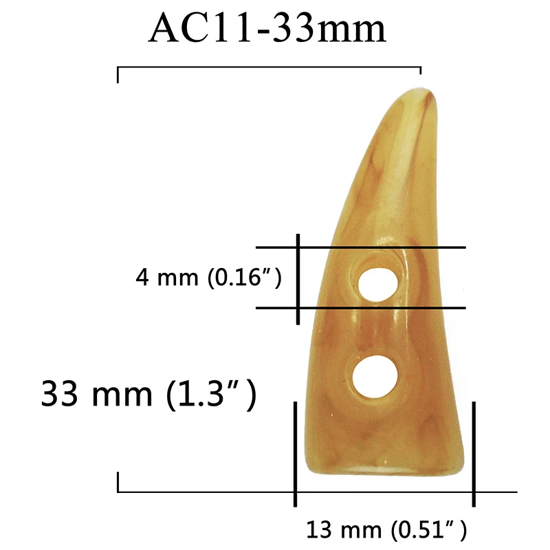 AC11-33mm 5 шт.-15 шт. 22-50 мм рог смолы пуговицы декоративные швейные поделки вырезка для одежды ручной работы Женское пальто сумка Кнопка 2 отверстия - Цвет: AC11-33mm