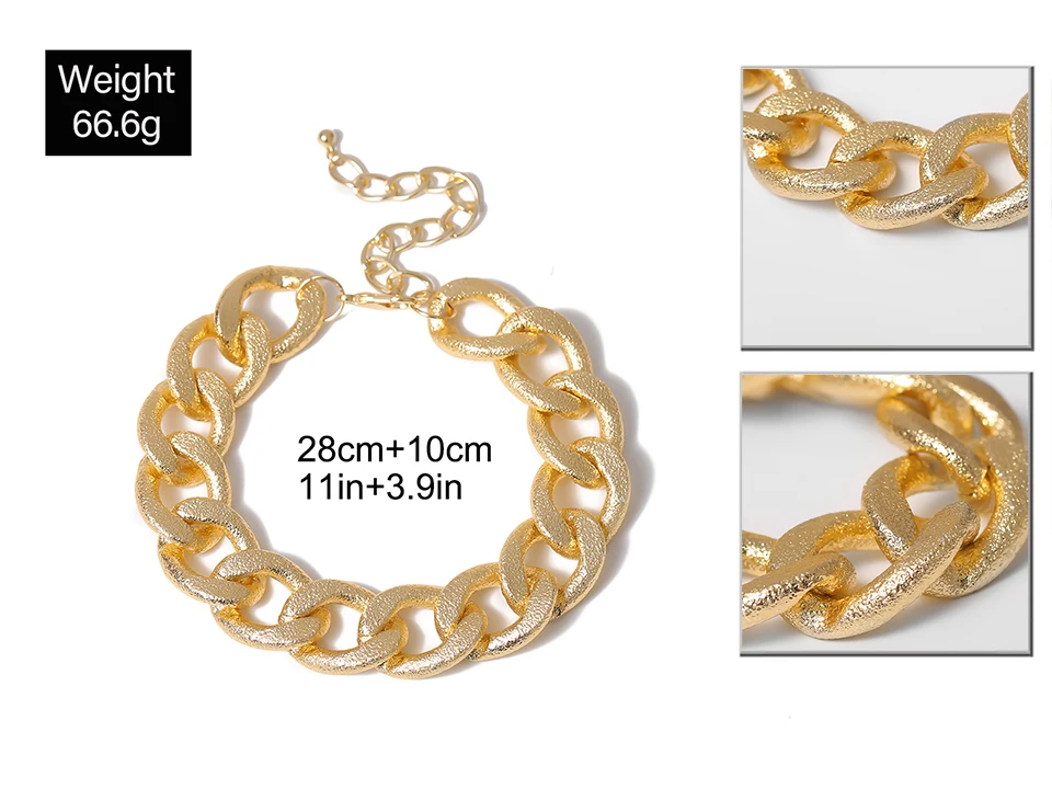Пуруи массивное Ожерелье Серебряная с золотом цепь воротник короткие Чокеры ожерелье s панк хип хоп ювелирные изделия для женщин модное массивное ожерелье