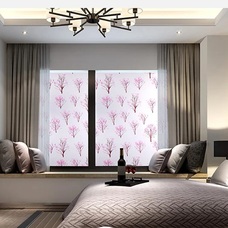 Waterproof PVC Frosted Glass Window Privacy Film Sticker Bedroom Bathroom Self Adhesive Home Decorative 90X500CM | Дом и сад