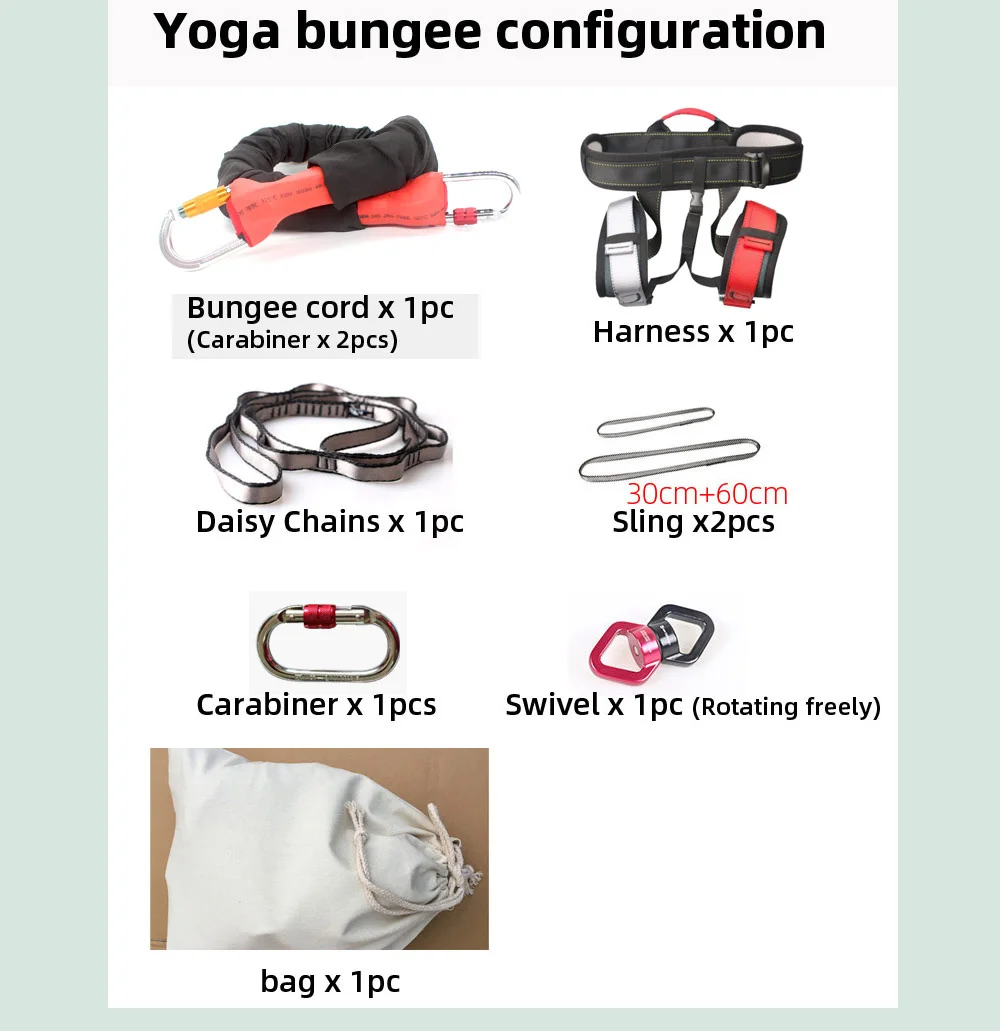 Высокопрочный банджи-Упражнение полный набор для домашнего спортзала Йога Гравитация банджи 4D Обучение Pro Инструмент банджи танец фитнес-тренировки