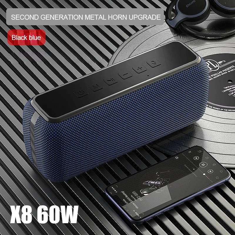 60W Big Power Bluetooth Speaker Wireless Portable