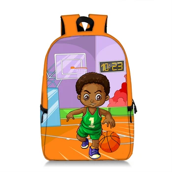 

17 Inch Afro Boys Girls Africa Brown Boys Backpack for Teenager Laptop Mochila Student School Backpack Travel Bags