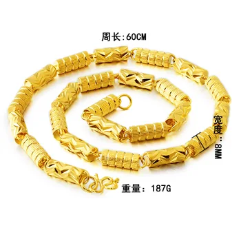 

Not Fade 24K Gold Filled Necklace for Men Women Fine Bijoux Femme Collares Naszyjnik Jewelry 24K Gold Jewelry Necklaces Unisex