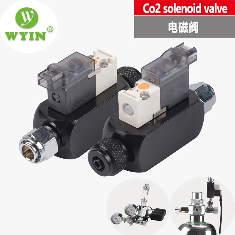 

WYIN 110-240V Low Temperature DIY CO2 Aquarium Magnetic Solenoid Valve Regulator, Carbon dioxide solenoid valve