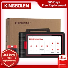 ThinkCar – ThinkScan Max Scanner de Diagnostic de voiture, système complet, OBD2, 28 services de réinitialisation, Test bidirectionnel, CRP909E