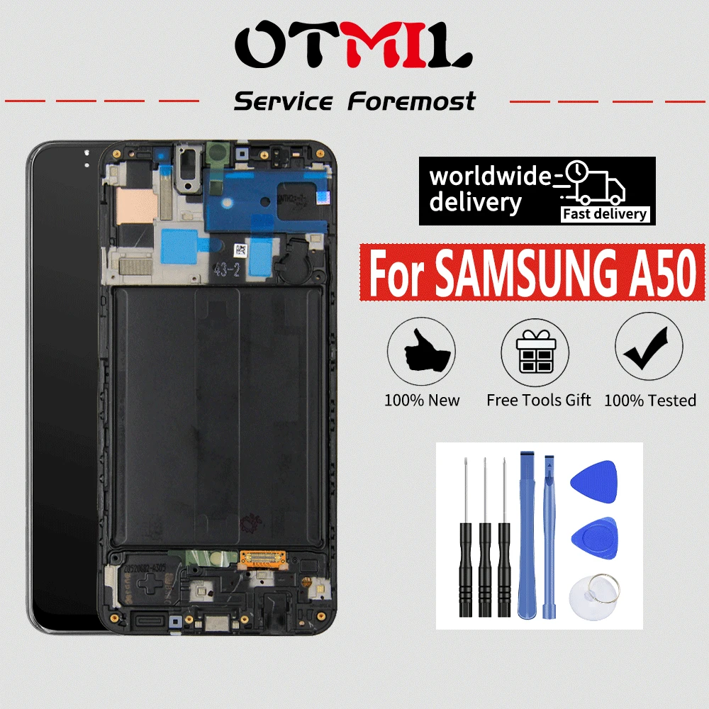ЖК-дисплей OTMIL Super AMOLED для Samsung galaxy A50 A505 сенсорный экран с дигитайзером в сборе 6 4