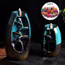 Отток водопад дым ладан горелки запах удаления осушения умственный лечебный эффект ладана держатель