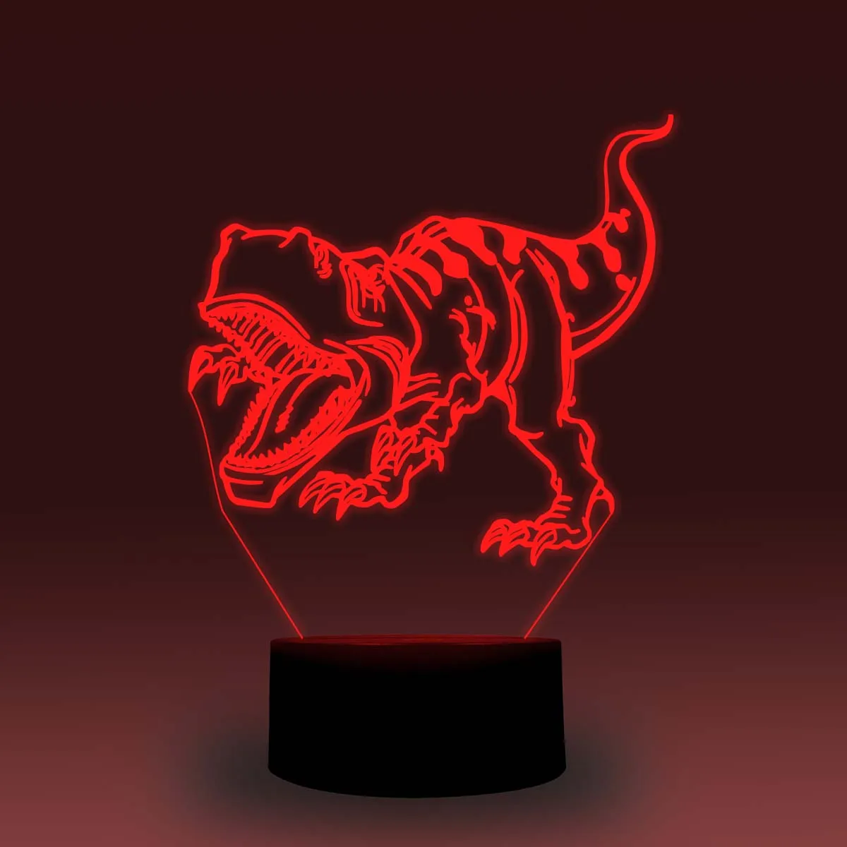 NiteApps Angry Tyrannosaurus Rex 3D RGB светодиодный ночник настольная иллюзия Лампа подарок на день рождения приложение/сенсорный контроль