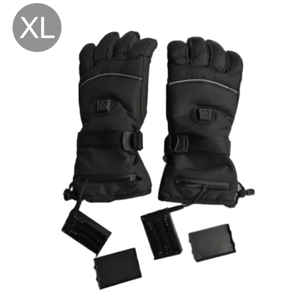 1 пара мотоциклетные Утепленные перчатки пять пальцев перчатки с электроподогревом термальная зимняя грелка для рук лыжные перчатки для мужчин и женщин