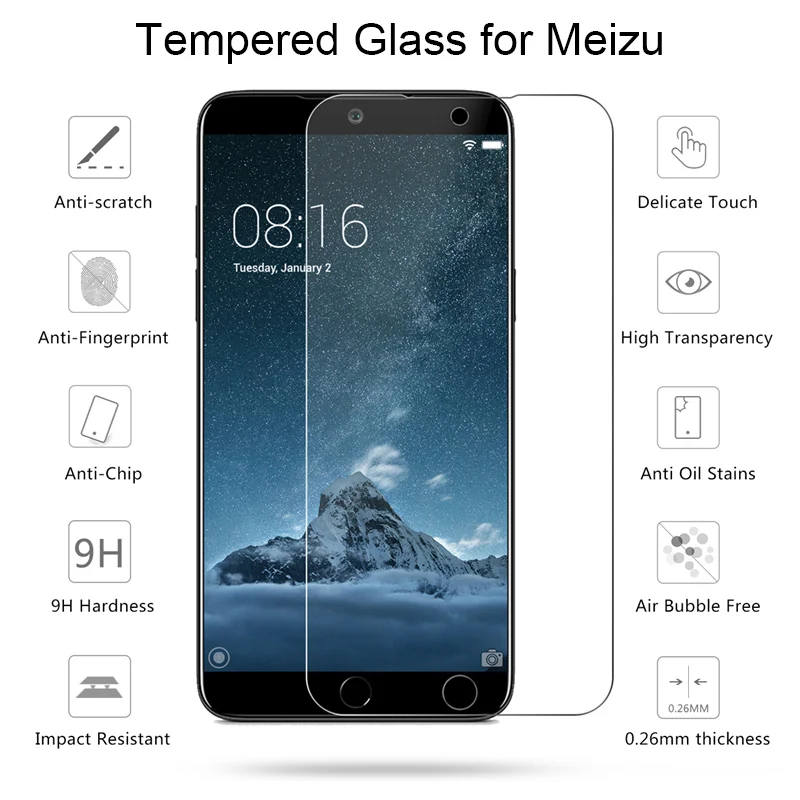 2 шт. Защитное стекло для Meizu 16X16 S 16XS 16 Plus 9H закаленное стекло HD Защита экрана для MEIZU 15 Lite M15 U10 U20 E E2