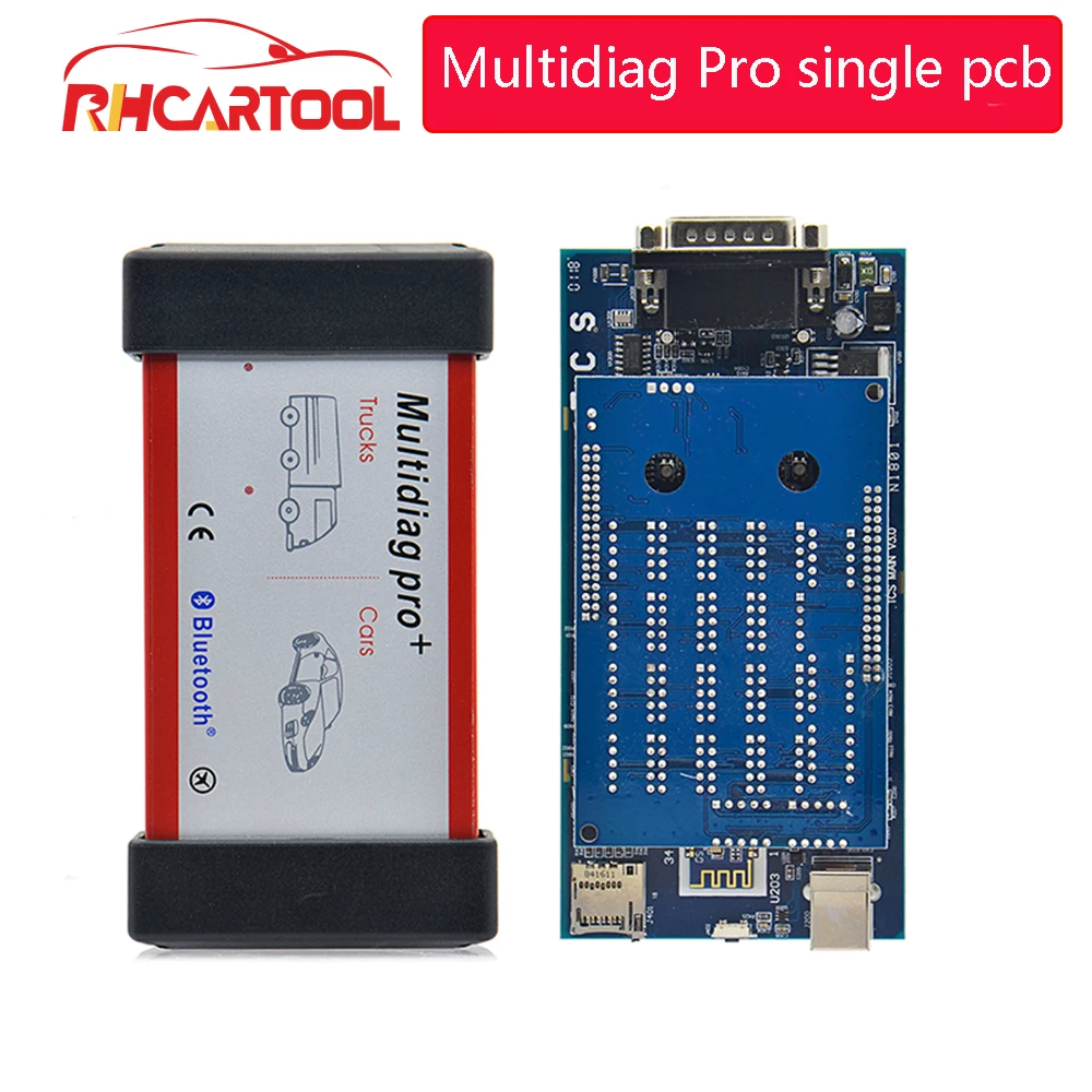 OBD2 Multidiag Pro + vci 2016 R1/2015 R3 Keygen один зеленый PCB OBDII интерфейс автомобиля/грузовик