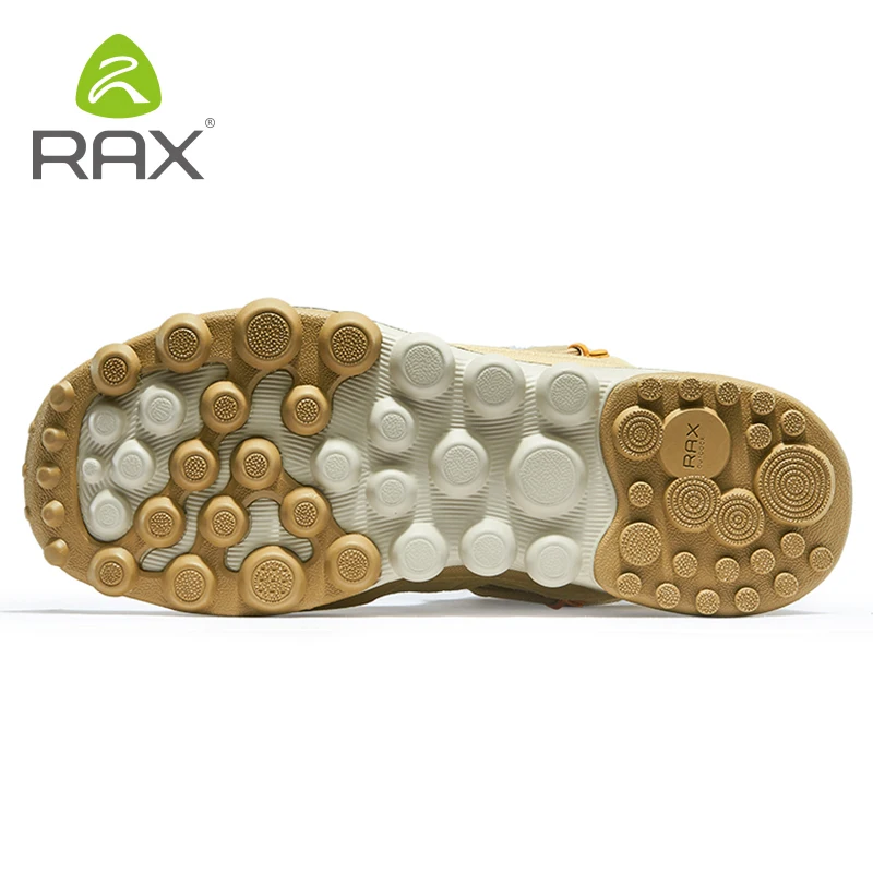 RAX Snow Boots Men Fur Lining Anti-slip Hiking Shoes Women Lightweight Outdoor Sneakers Men Trekking Boots Moutain Climbing hiking shoes snow boots