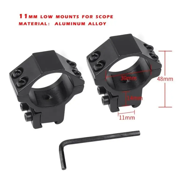 11mm low mounts T-Eagle ER5-20x50SFIR тактический прицел воздушная винтовка снайперская охотничья Оптика прицел для ружья охотничий Пистолет Аксессуары - Цвет: 11mm low mounts