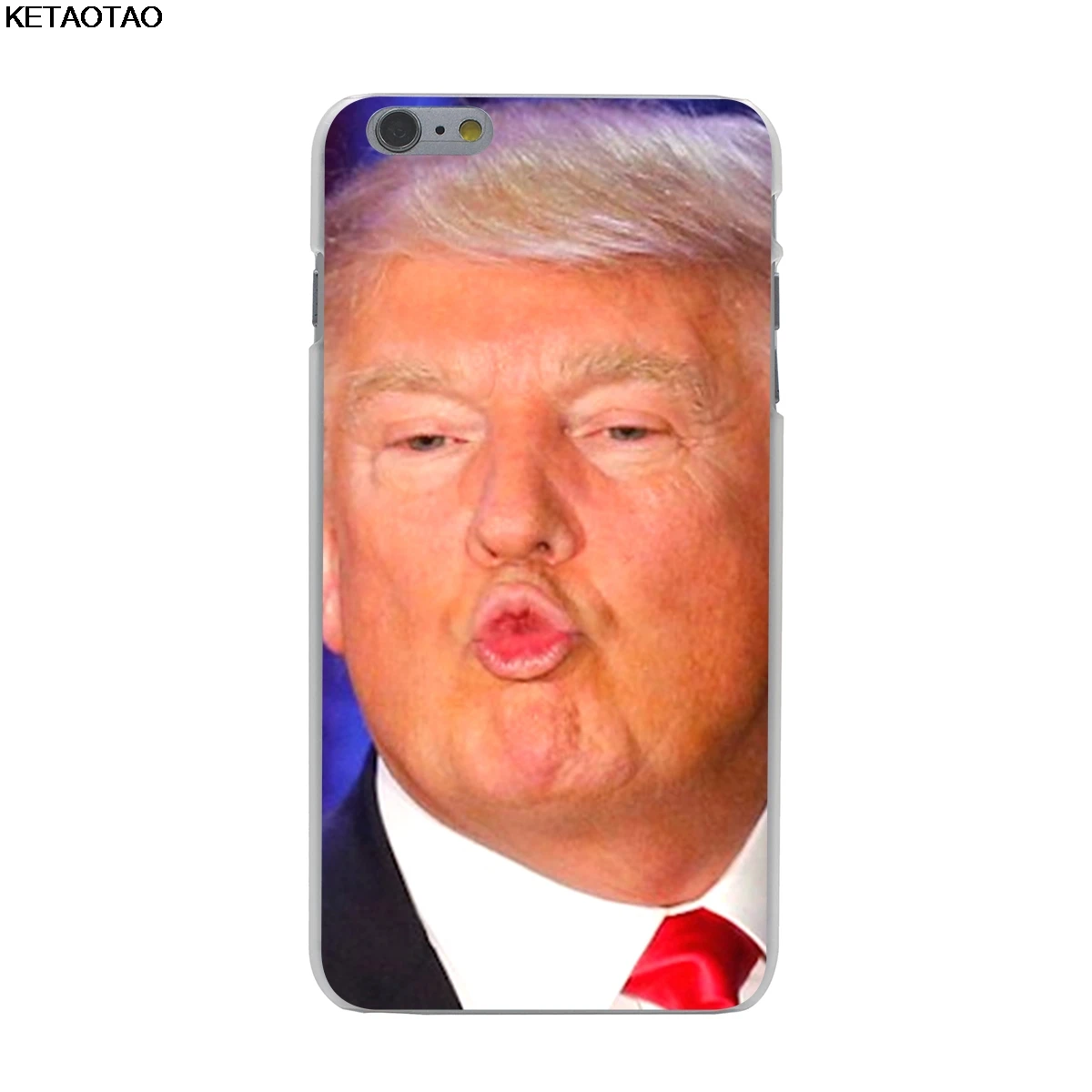 KETAOTAO Дональд Джон Трамп чехол для телефона s для iPhone 4S 5C 5S 6S 7 8 SE X Plus XR XS Max чехол кристально чистый мягкий TPU чехол s - Цвет: Черный