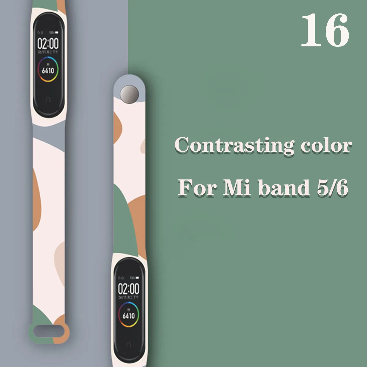 Silicone Bracelet For Xiaomi Mi Band 6453 Sport Wristband Mi Band 5 6 Replacement Straps for  Waterproof Print Smart Watch Strap 